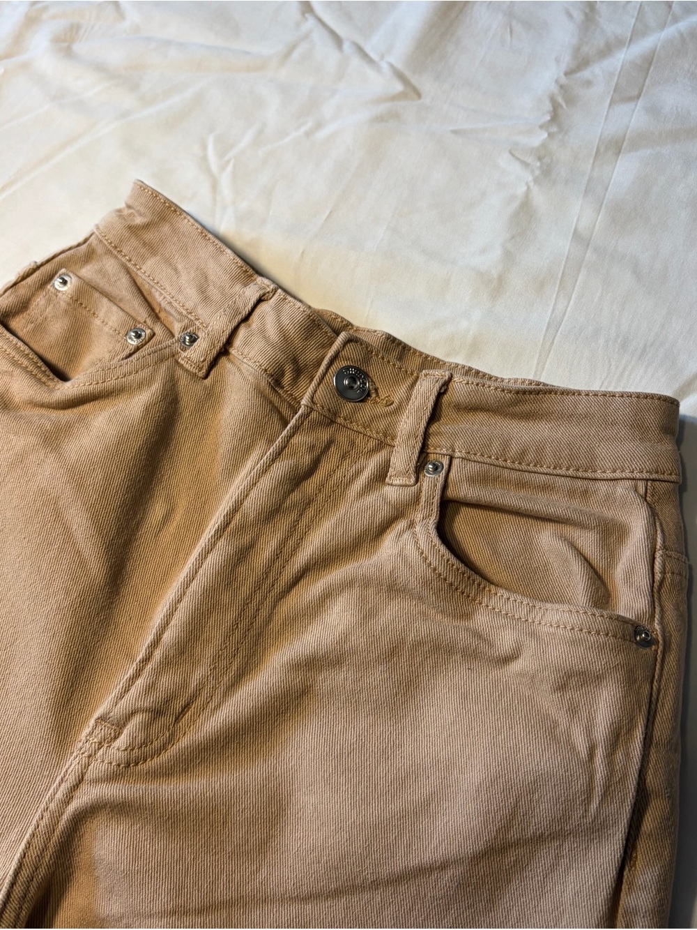 H&M Women’s Tan Chino-Style Cotton Pants